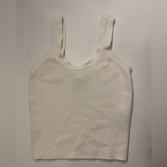 Abercrombie & Fitch Tops - Abercrombie & Fitch White Ribbed Sweater Tank Top XS